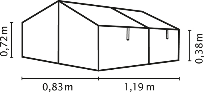 Växthus t/pallkrage Gaia Jumbo 119 x 83 x 72 cm Vitavia  